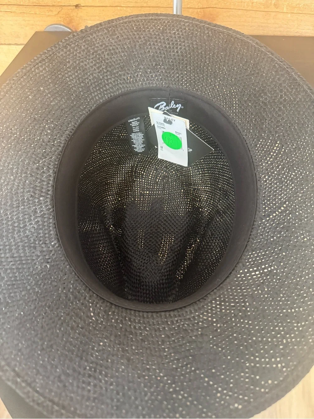 Bailey Of Hollywood Black Straw Fedora with Blue Band